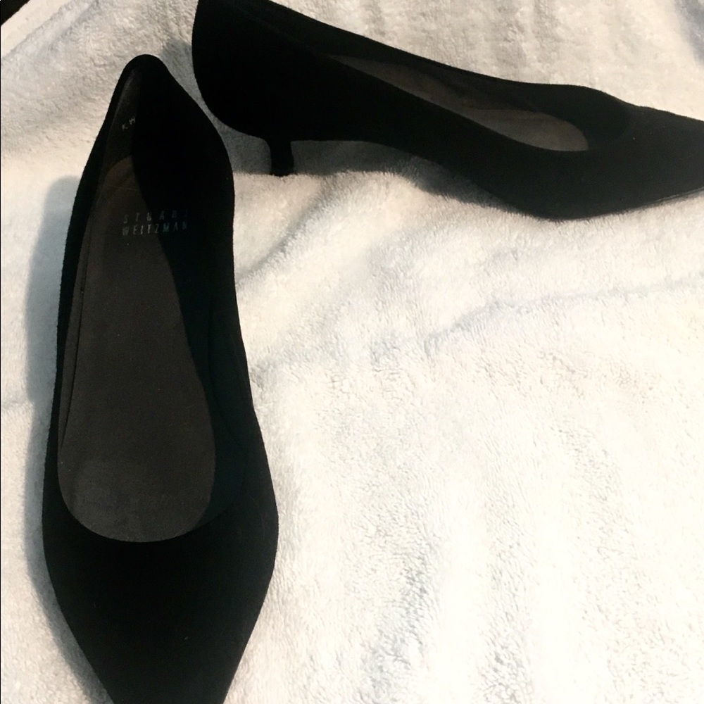 Stuart Weitzman black suede pumps